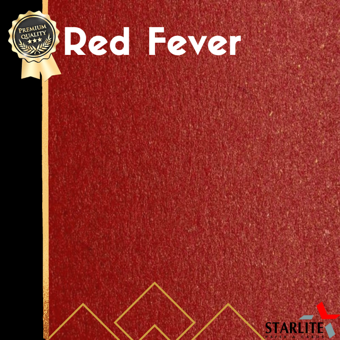 Kertas Karton Warna Mengkilap (Glittery) - Sirio Pearl Red Fever
